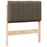 Testiera | Testata imbottita Marrone e taupe 80 cm Pino massello