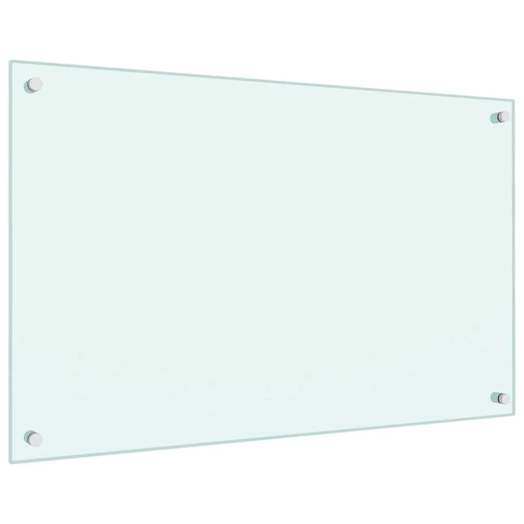 Set di 2 paraschizzi per cucina 80 x 50 cm stile moderno vetro temperato bianco paraschizzi 02_0055730