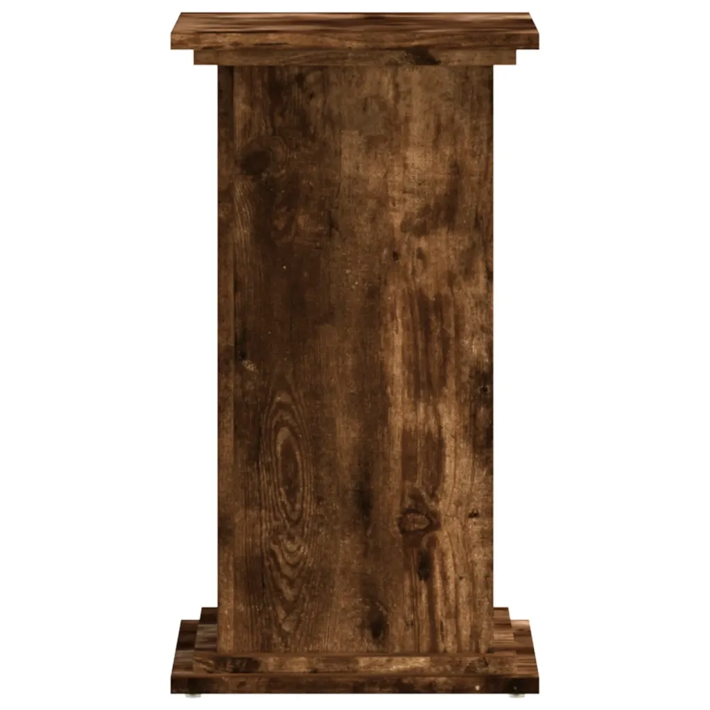 Supporto per piante | Sostegno per piante Rovere Fumo 33x33x60 cm Legno Multistrato