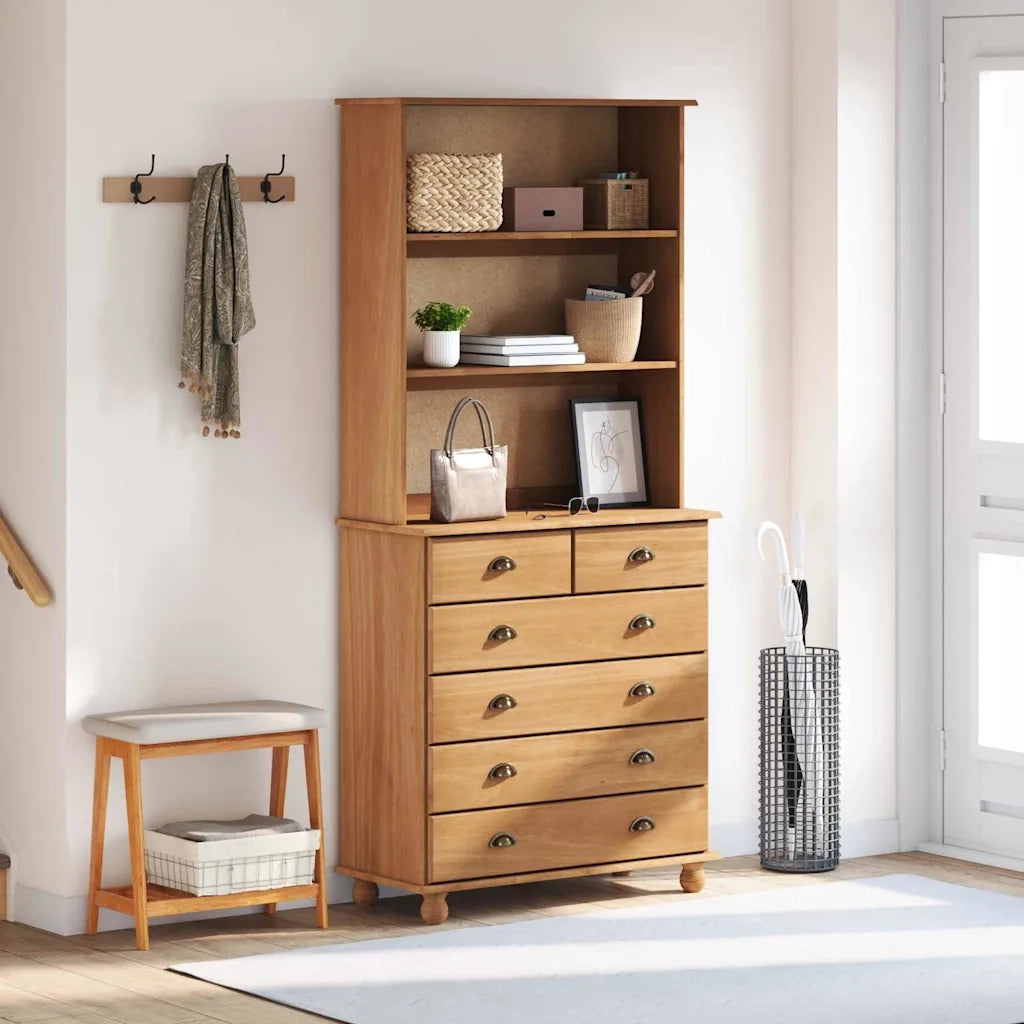 Gabbia ASKIM Cera di Miele 91 x 40 x 200,5 cm Pino massello CFW8420805