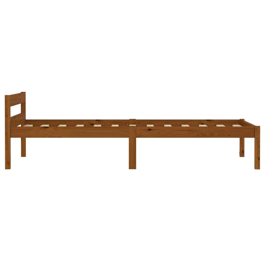 Giroletto senza Materaso Ambrato in Legno di Pino 100x200cm 283209