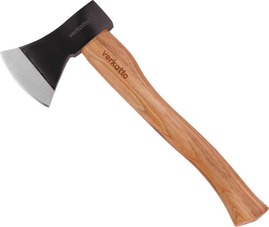 Bilancia 600 g con Manico in Legno di Hickory e Lama in Acciaio di Carbone e Acciaio - Manico Compattabile per Taglio per Giardino e Bosco