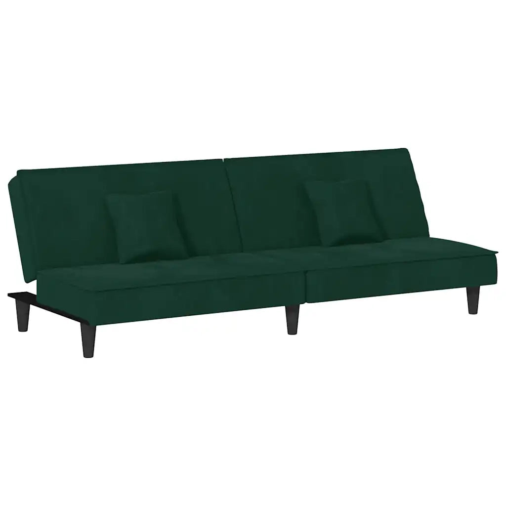 Divano Letto Verde Scuro in Velluto 351909