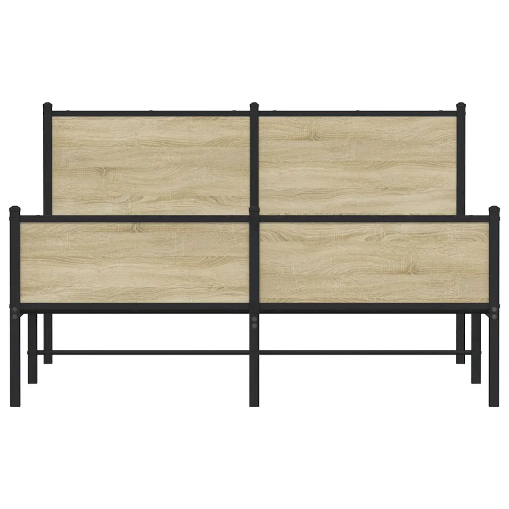 Giroletto senza Materaso in Metallo Rovere Sonoma 150x200 cm