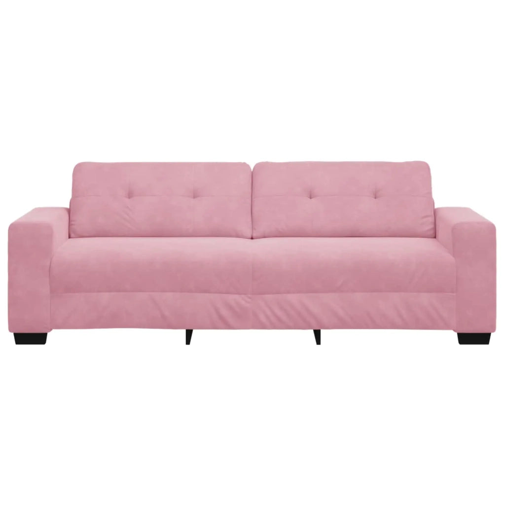 Divano 3-Persone Rosa 220 cm Velluto 4105137