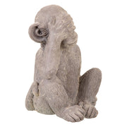 Scimmia decorativa in magnesio grigio 35x26x40h