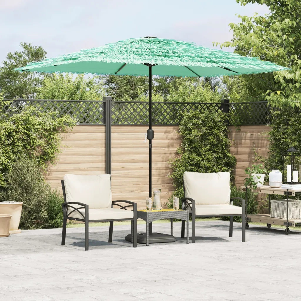 Ombrellone Giardino-Ombrello da Balcone con Palo in Acciaio Verde 300x200x250 cm