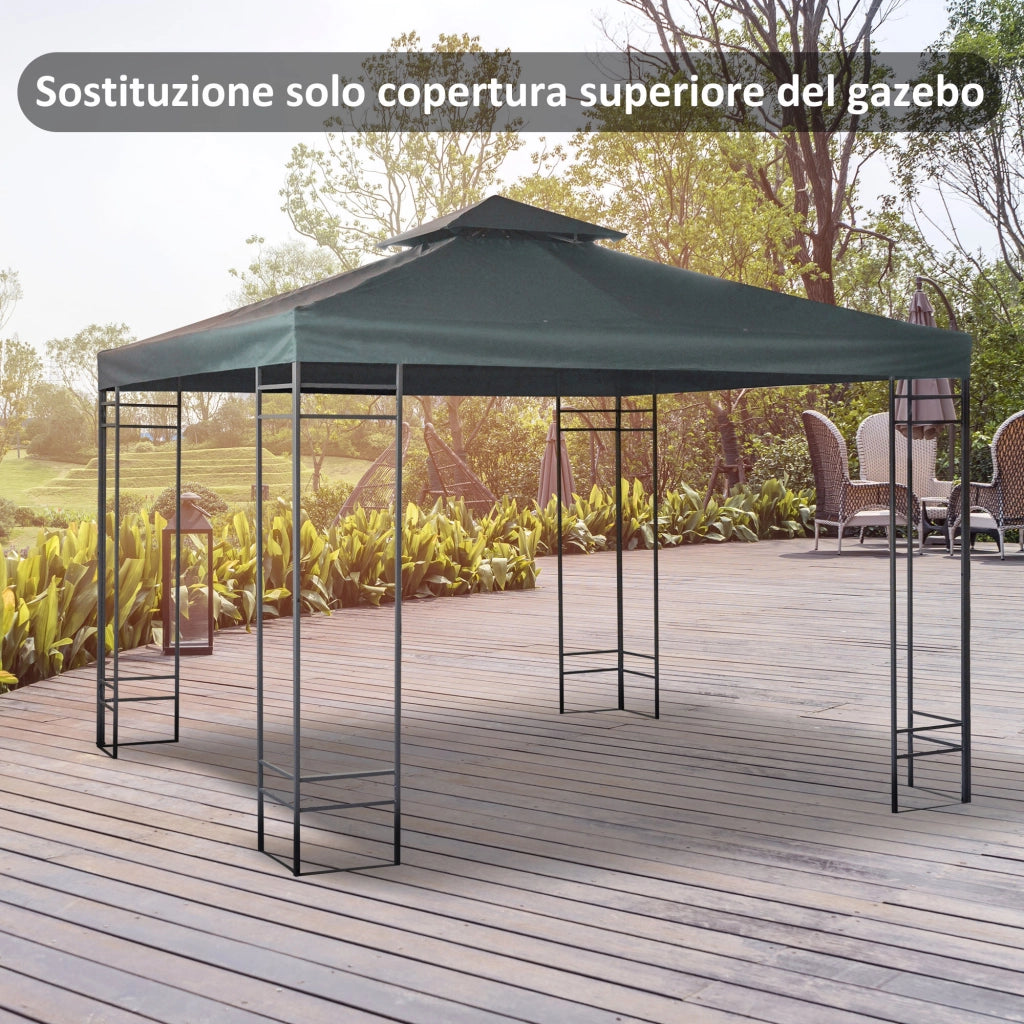Tetto Gazebo 3x3m 2 Livelli ¨C Minimal ¨C Grigio Antracite