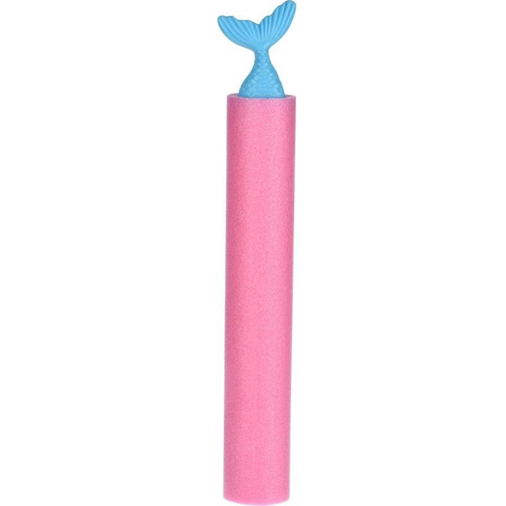 Trade Shop - Tubo Pompa Pistola Spara Acqua Schiuma 35x5cm Con Coda Sirena Divertimento Estate 6559070 -