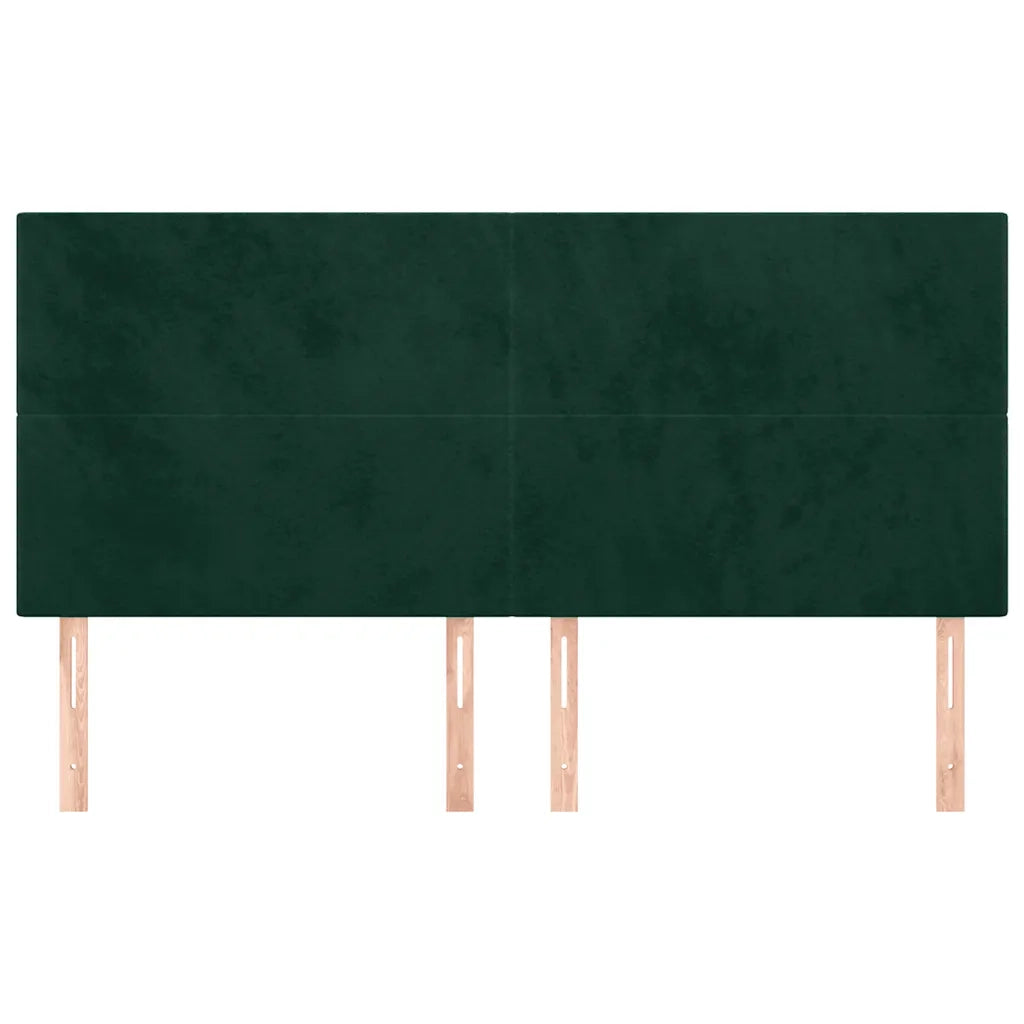 Testiera Verde Scuro 160x5x118/128 cm Velluto 3116109