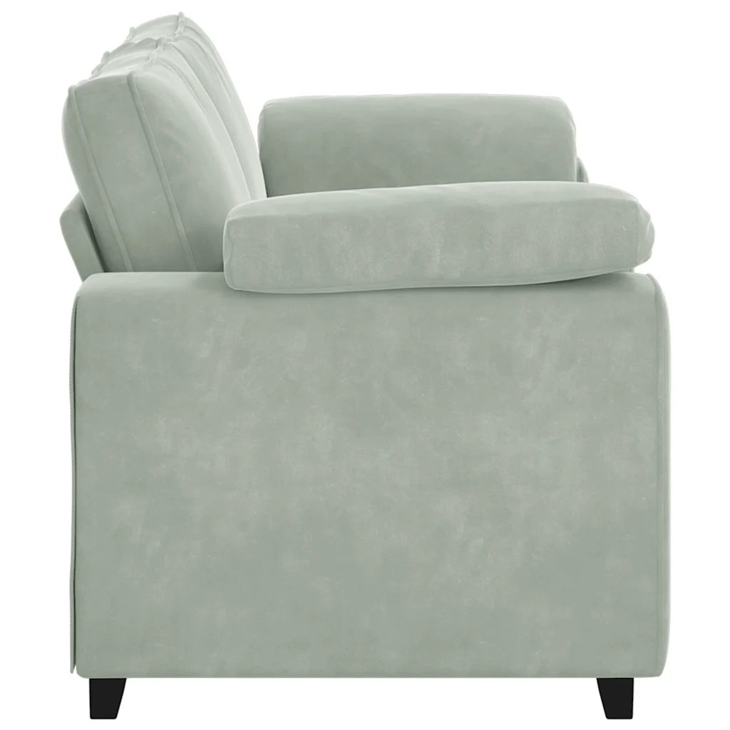 Divano Divanetto Grigio Chiaro 180x77x82 cm in Velluto 4105267