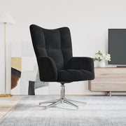 Sedia Relax Nera in Velluto 328123