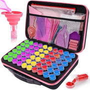 Accessori per pittura a diamanti - Scatola di conservazione 60 celle - Scatola EVA portatile - Piattaforma di raccolta - Penna Quick Point - Spille per pittura a diamanti