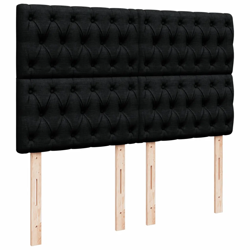 Giroletto a Molle con Materasso Nero 160x200 cm in Tessuto 3291728