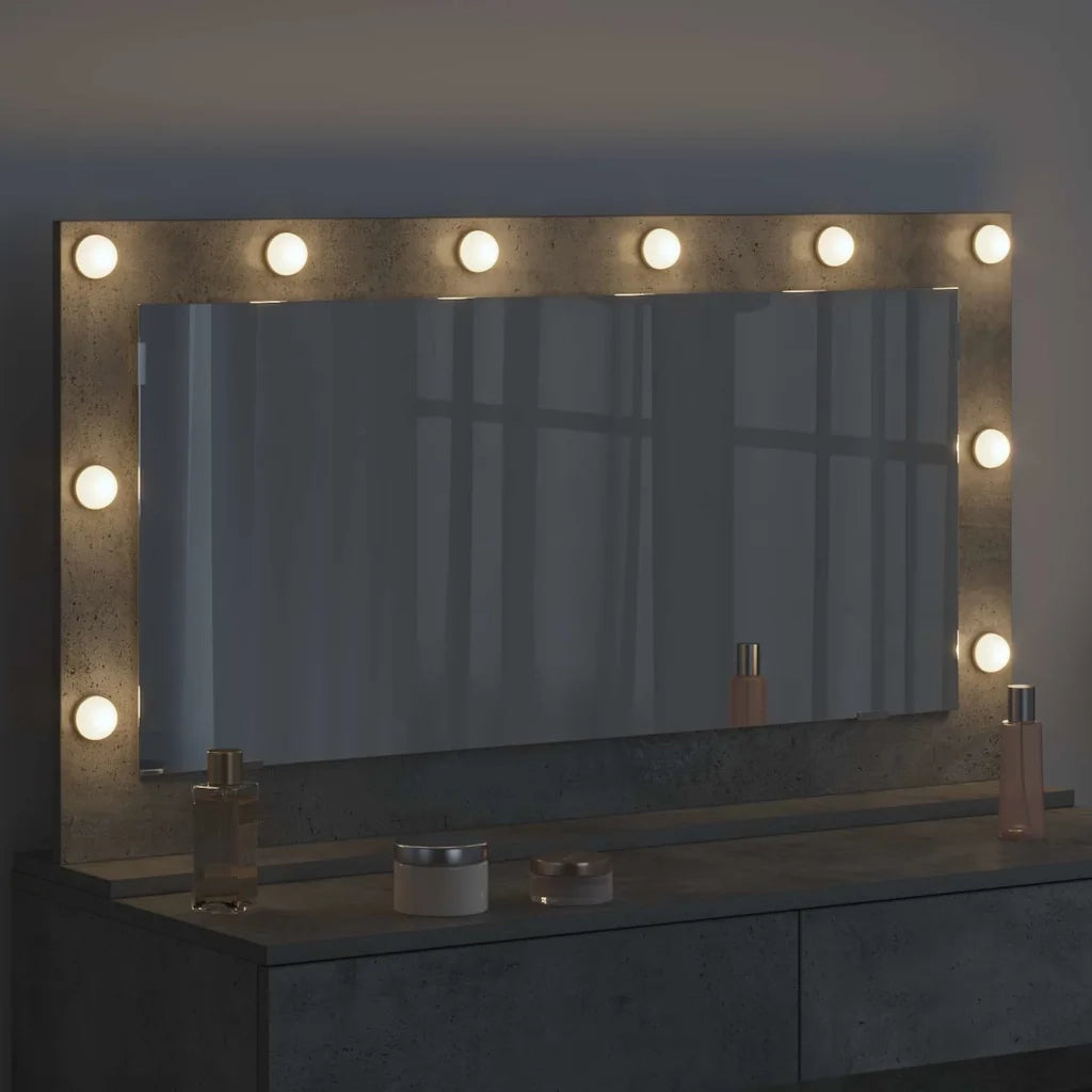 Specchio da Vanit¨¤-Specchio da Trucco Grigio cemento 100 x 55 x 18 cm