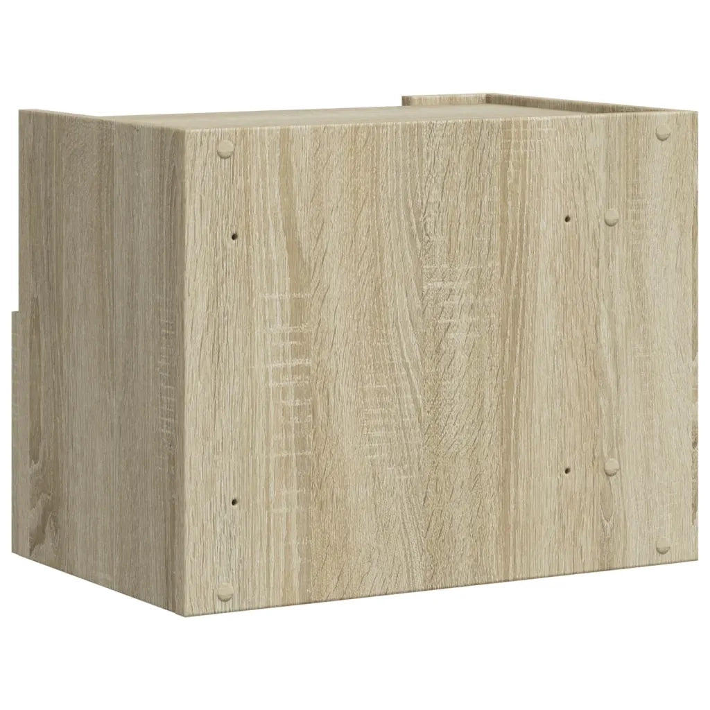 Set di 2 Comodini | Armadio da Notte | Mobiletto da notte a Muro Rovere Sonoma 45x30x35 cm