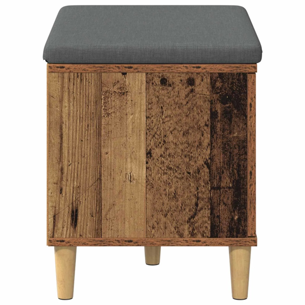 Panca per ingresso con cuscino-Sgabello-Panca da Corridoio Legno vecchio 60 x 38 x 46 cm 119823