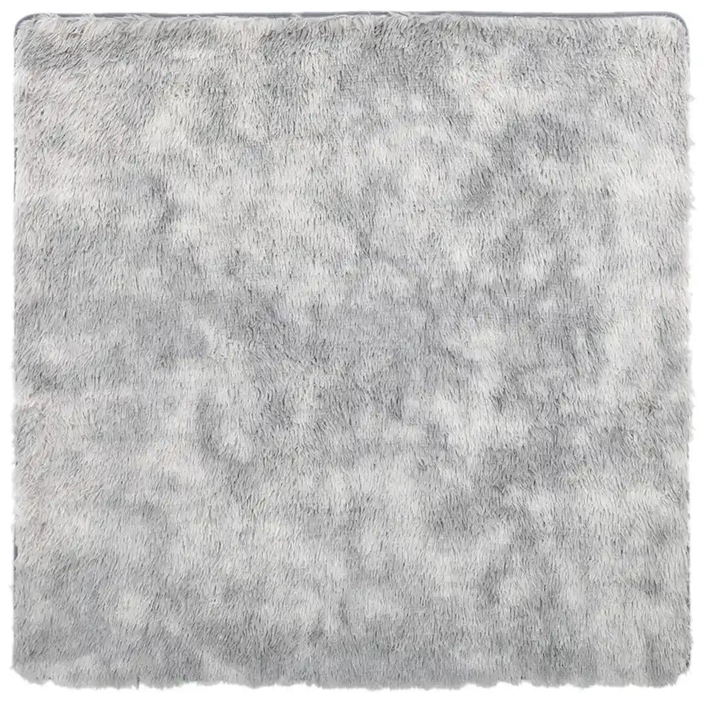 Tappeto Shaggy a Pelo Lungo NAVARRA Grigio Argento 160x160cm 4102876
