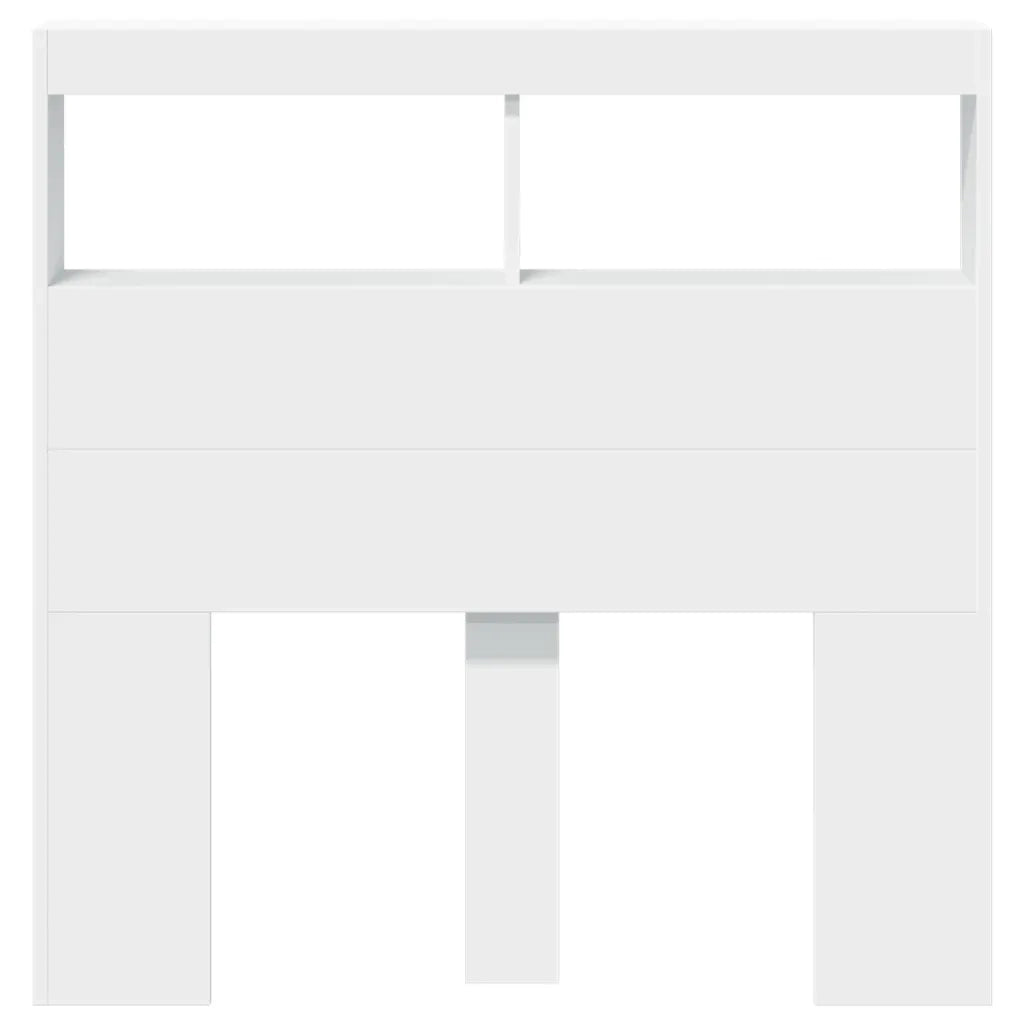 Testiera | Testata con Contenitore a LED Bianca 100x17x102 cm