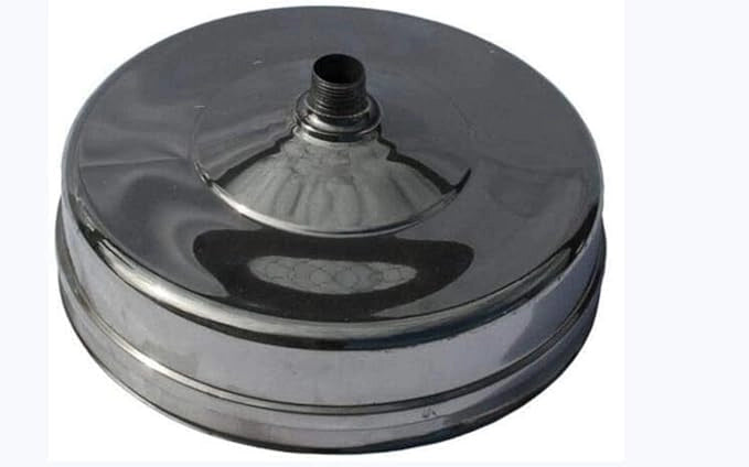 Canna Fumaria - Tappo con scarico condensa Monoparete ACCIAIO INOX AISI 316 -Vari Diametri- ø230