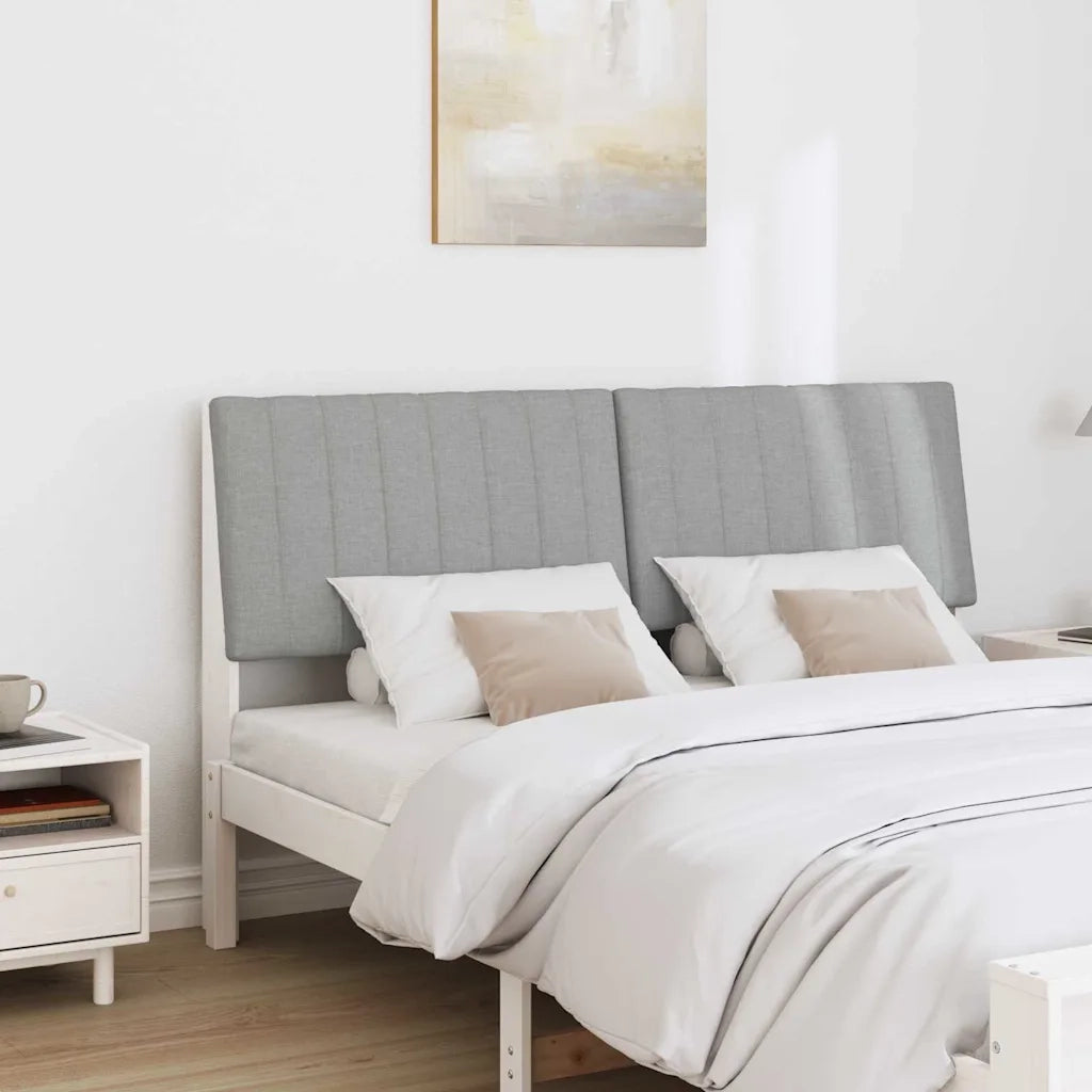Testiera | Testata imbottita Grigio chiaro 150 cm Pino massello