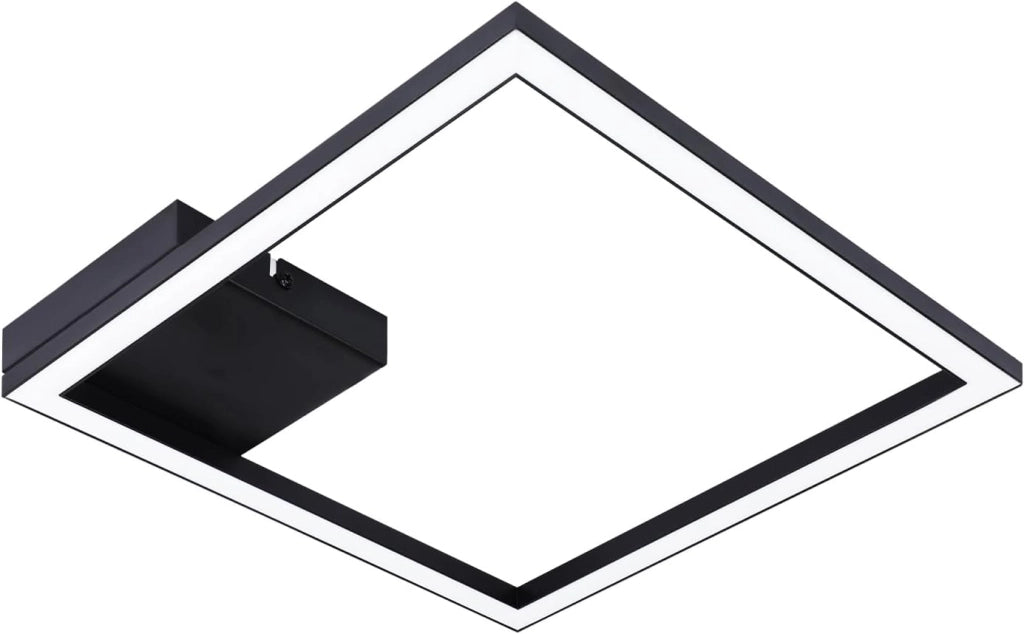 ZMH Lampada da soffitto plafoniera LED moderna quadrata nera 3000K per soggiorno cucina