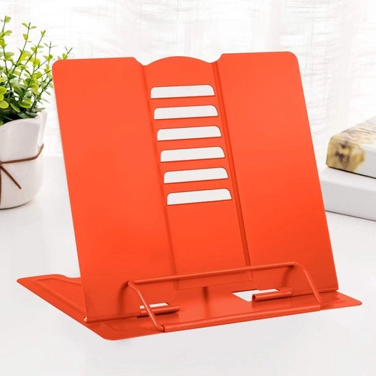 Supporto per Libri Leggero - Verstabile - Portatile - Acciaio Inossidabile - Antiscivolo - Disegno Ergonomico - Cassa per Libri