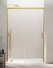 Porta doccia scorrevole 1+1 THALASSA (BASIC) 175 cm Profilo Oro vetro trasparente
