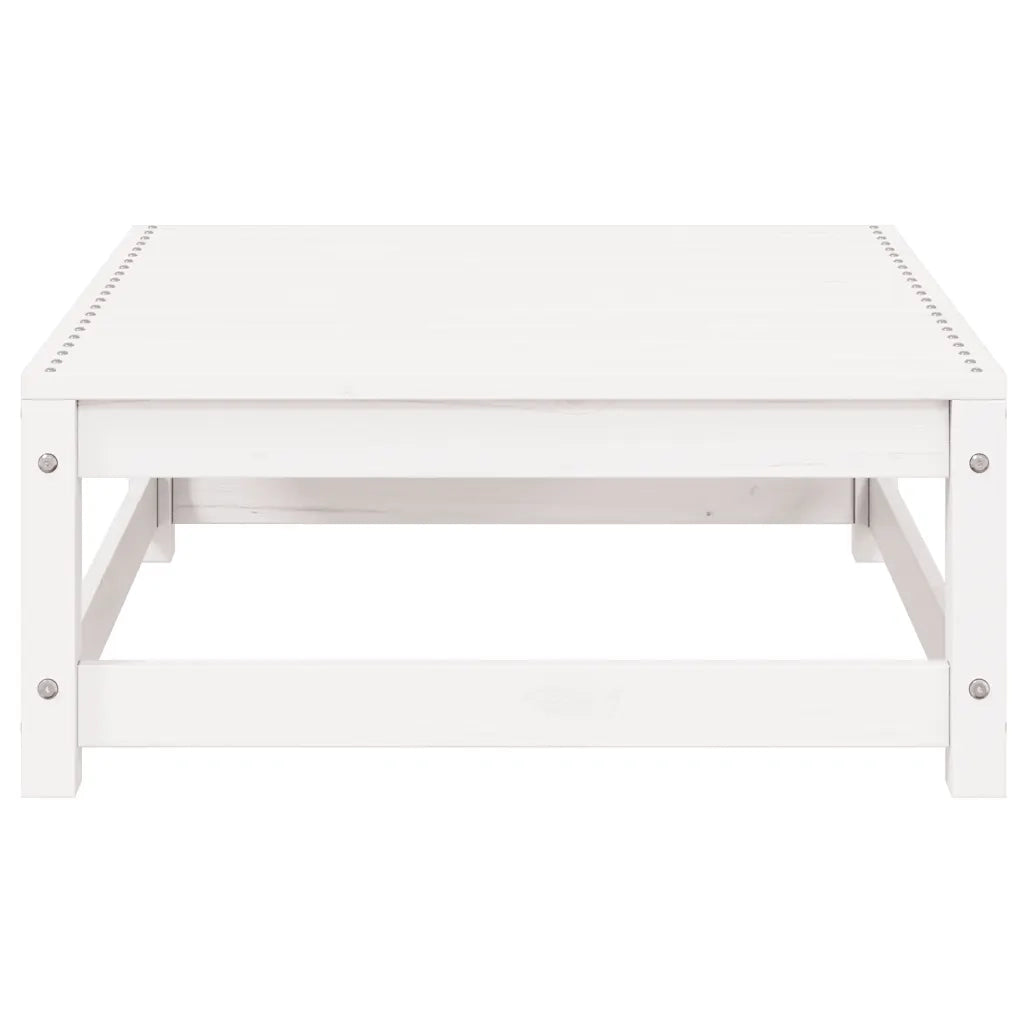 Set Divani da Giardino 2 pz Bianchi in Legno Massello di Pino 805696