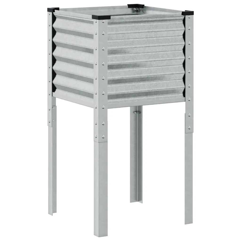 Fioriera da Giardino-Vaso da Esterno 45x45x88 cm in acciaio zincato