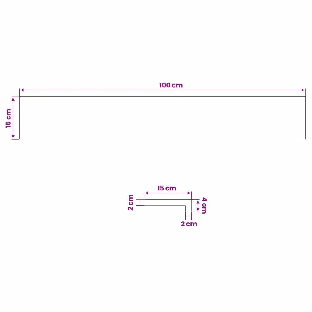 Soglie per finestre 2 pz Marrone Scuro 100 x 15 x 2 cm 42048290