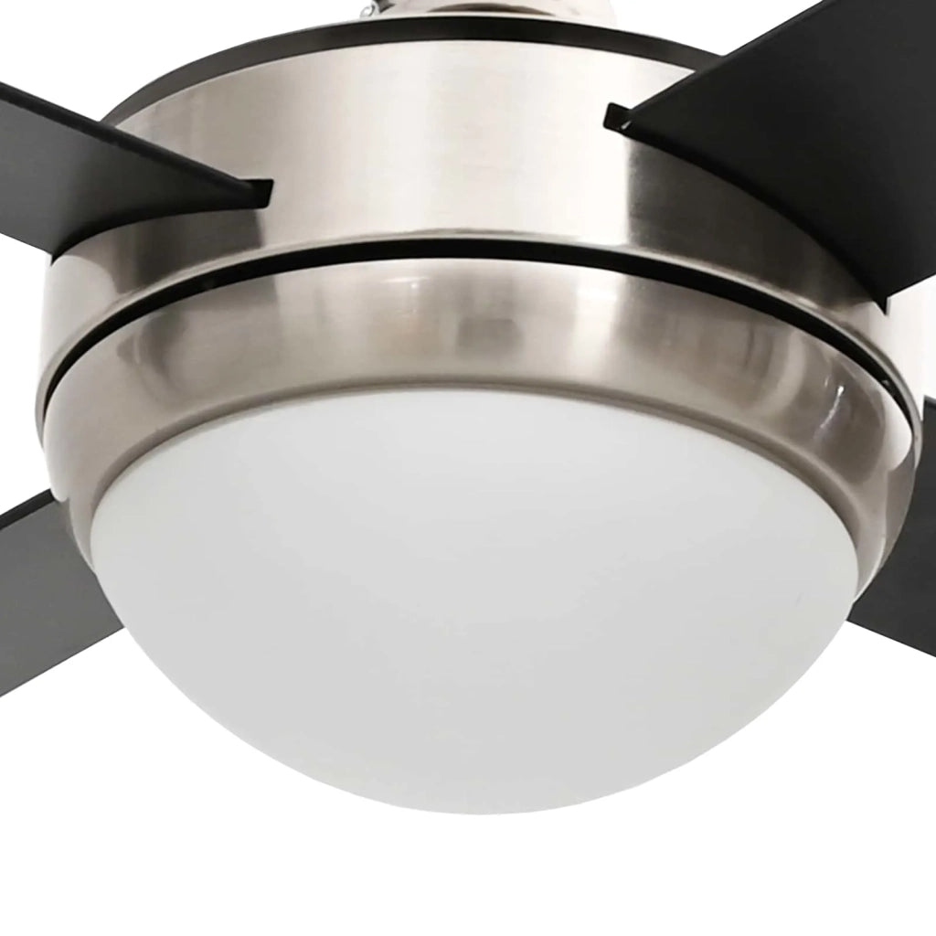 Ventilatore da soffitto con luce e telecomando Ø 130 cm Nero 42035649