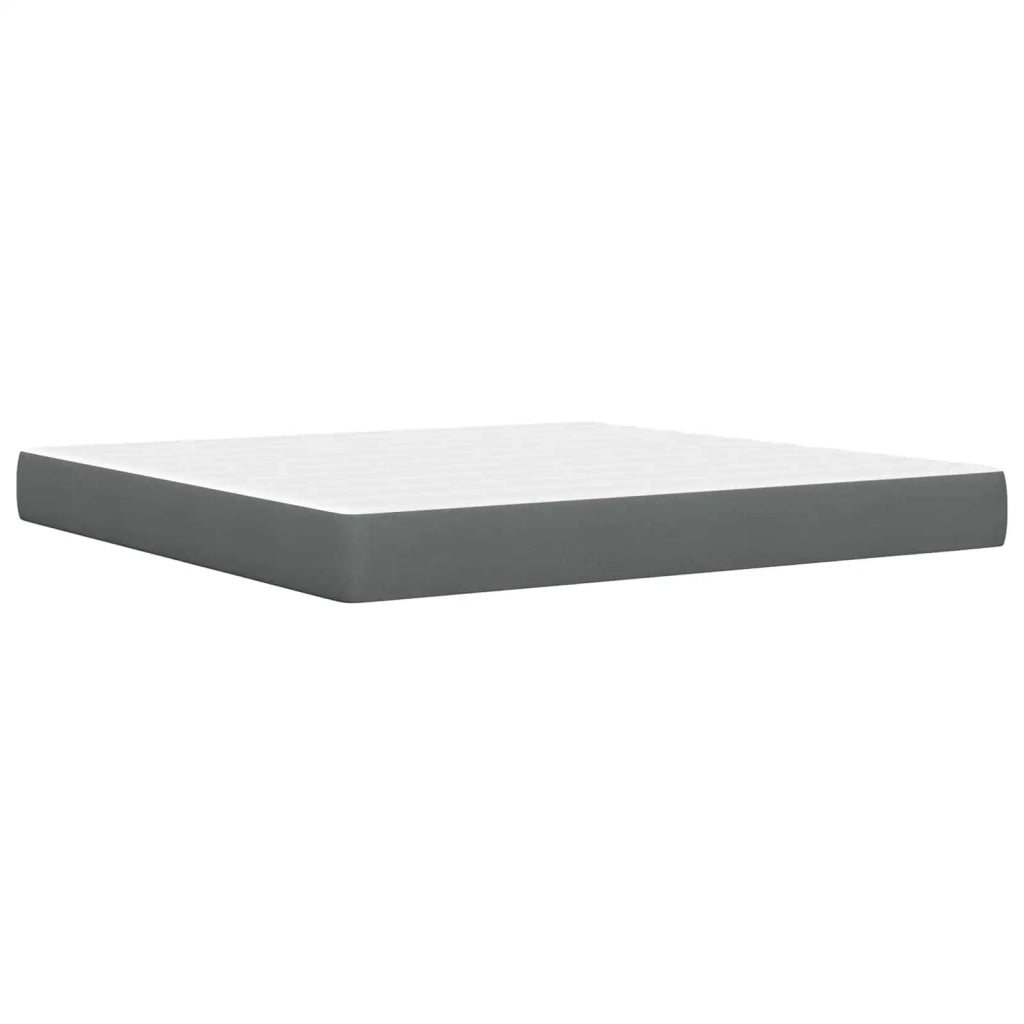 Struttura letto con materasso Grigio scuro 200 x 200 cm Tessuto 3415129