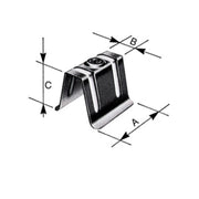 CAPPELLOTTO IN LAMIERA ZINCATA 50X20X40 MM- CX- 100,0 pz