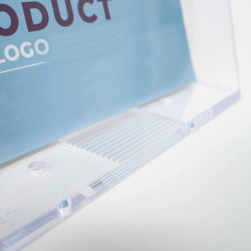 Porta depliant da banco in plexi 2 tasche A5