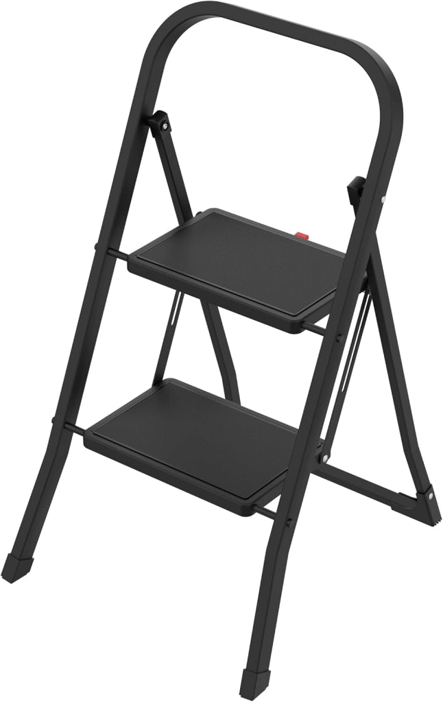 Scaletto Sgabello Scala Black Mini Plus Antiscivolo 2 Gradini