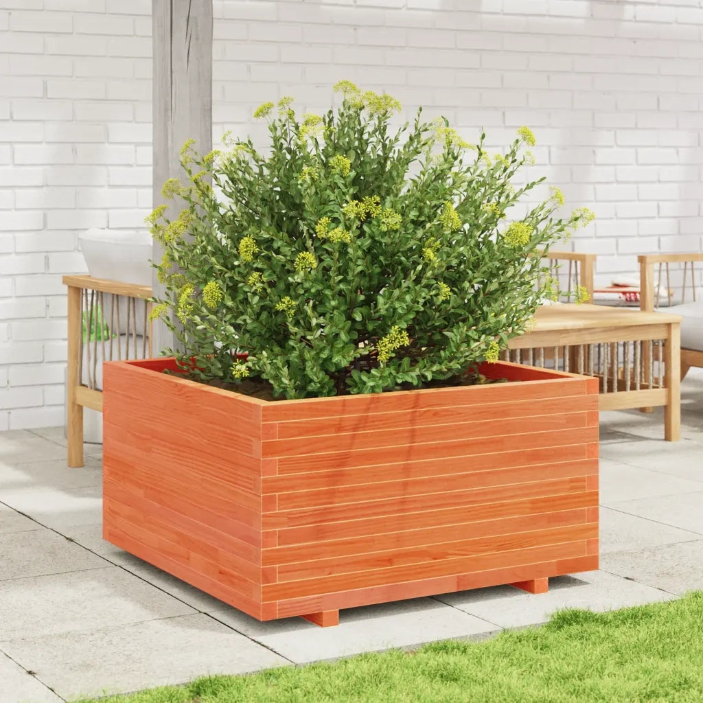 Fioriera Giardino Marrone Cera 90x90x49,5cm Legno Massello Pino 3282536