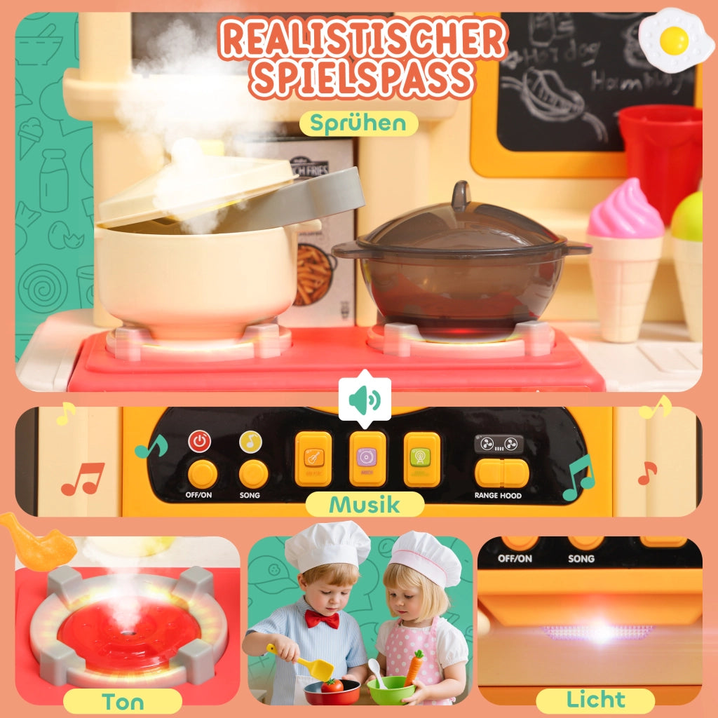 Cucina Giocattolo per Bambini ¨C Minimal ¨C Verde, Plastica, 85 Pezzi
