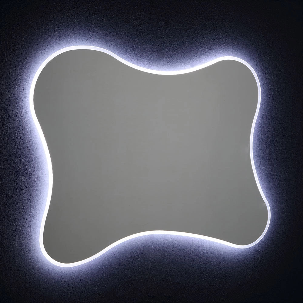 Specchio sagomato 120x90 con cornice led