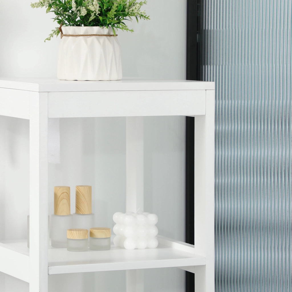 Cassettiera con ripiani aperti e cassetti ¨C Minimal ¨C 30x30x144 cm Bianco