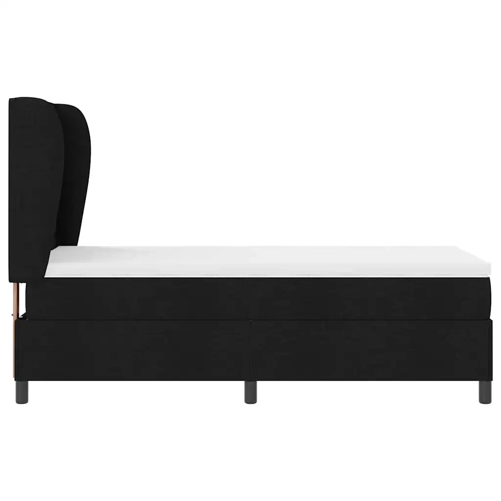 Letto a molle con materasso Nero 80 x 200 cm Tessuto 3340468
