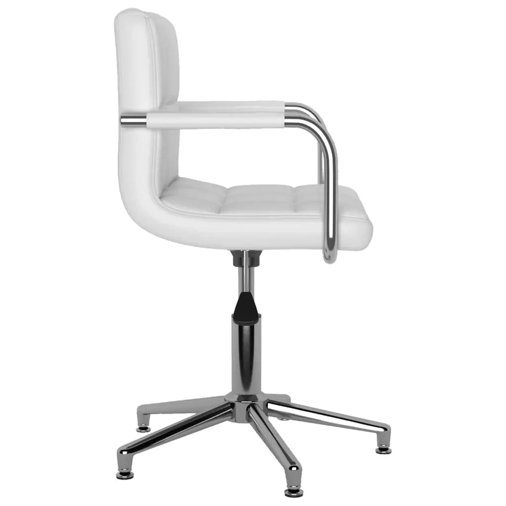 Sedie da Pranzo Girevoli 6 pz Bianche in Similpelle 3088082