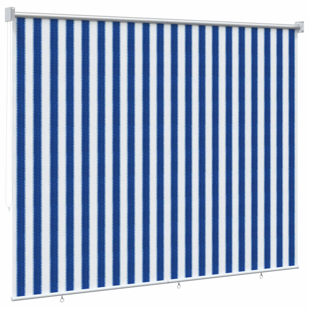 Tenda a Rullo Esterno Blocco UV 90% Strisce Blu e Bianche HDPE 42035979