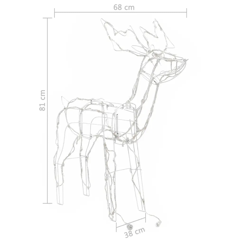 Decorazioni di Natale a Forma di Renne 3 pz 229 LED 289962