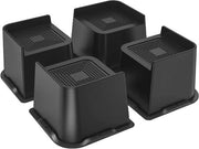 Set di 4 sollevamenti per mobili - robusti e quadrati - 10/15/20 cm - divano, poltrona, ufficio - tavolo, libreria - 2721,6 g - nero