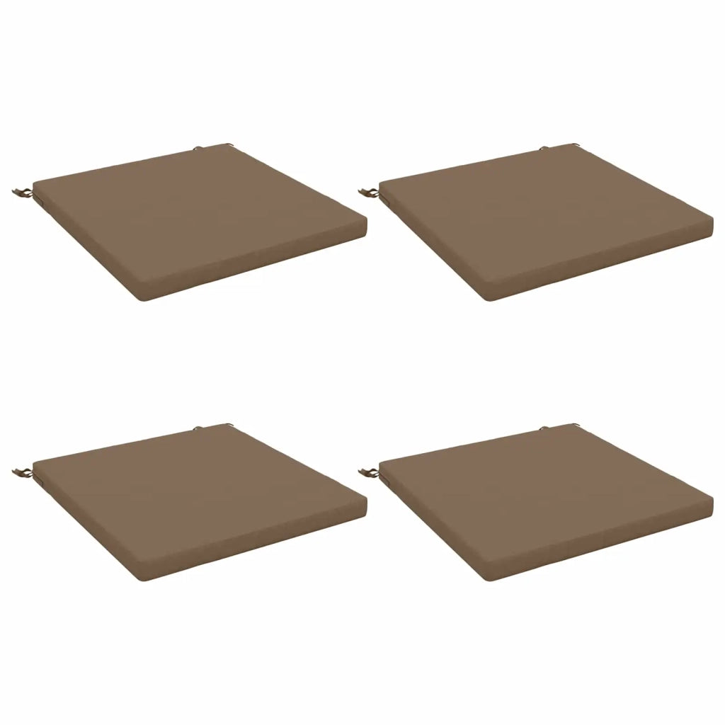 Cuscini per Sedia in 4 Pezzi SOEST 4 pz 100% Poliestere Tortora 944822