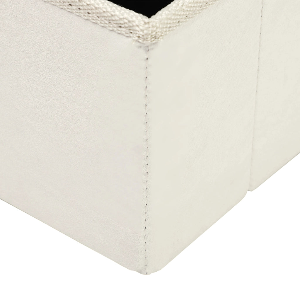 Scaletta per animali domestici, scaletta pieghevole per gatti e cani, 3 gradini con vano portaoggetti, in MDF, bianca, 40x54x48 cm