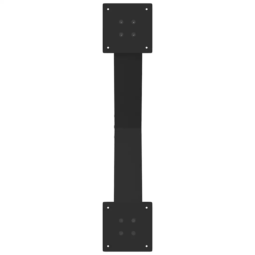 Gambe per Tavolino da Caff¨¨ a Forma di X 2 pz-Set di 2 Gamba per Tavolo Nere 70x(42-43) cm Acciaio 544812