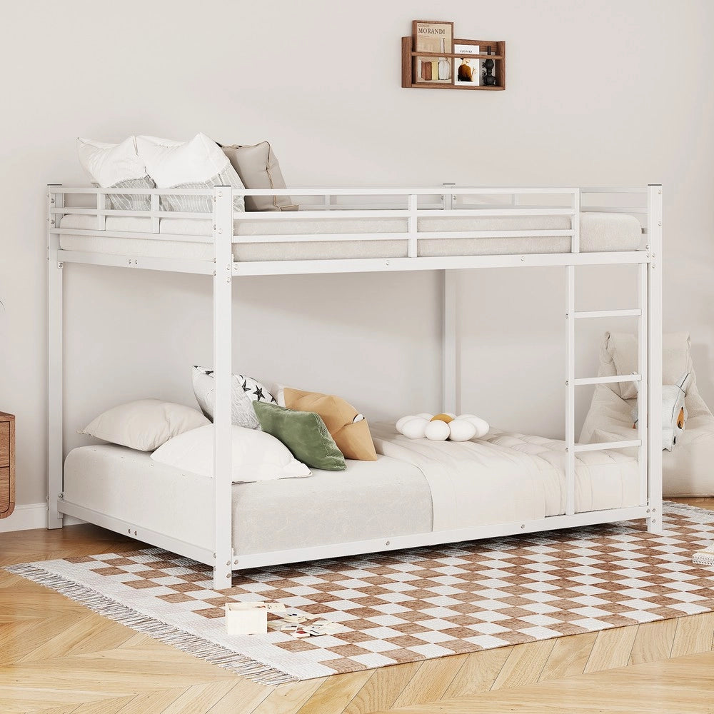 Letto a Castello in Metallo Bianco 140x200 ¨C MINIMAL ¨C Metallo Bianco