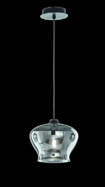 SOSPENSIONE VERVE-1 1 LUCE FUME' ATTACCO E14 SENZA BASE D' ATTACCO D.21CM